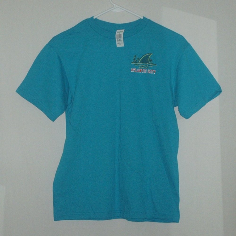 Margaritaville Landshark Surf Shack Atlantic City turquoise color T-shirt